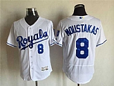 Kansas City Royals #8 Mike Moustakas White 2016 Flexbase Collection Stitched Jersey,baseball caps,new era cap wholesale,wholesale hats